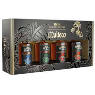 Malteco Rum Maya Coleccion - 4 pieces of good rum in a gift box