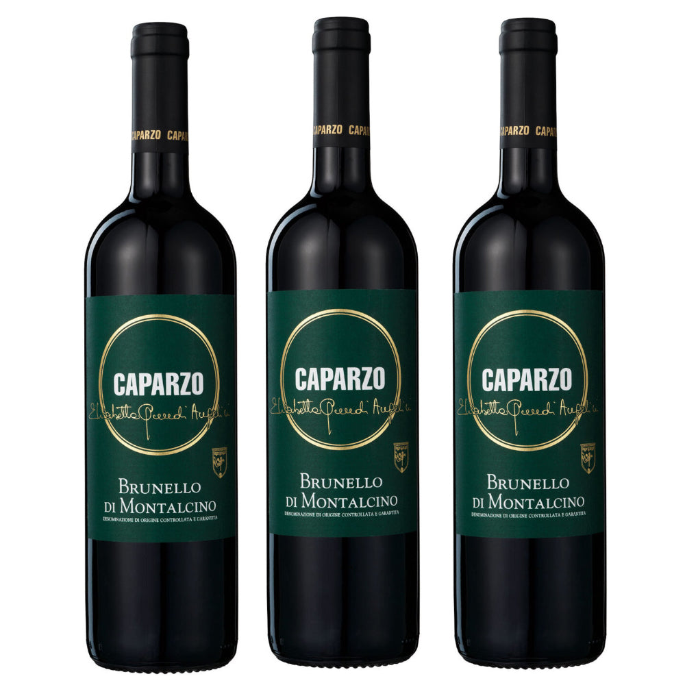 3 flasker Caparzo Brunello di Montalcino 2018 BF 25