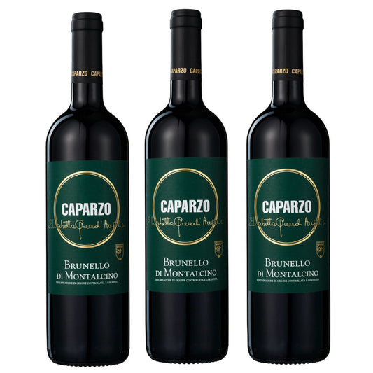 3 flasker Caparzo Brunello di Montalcino 2018 BF 25
