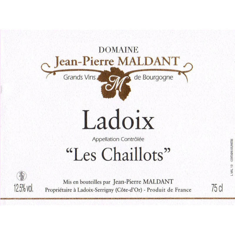 Ladoix "Les Chaillots" 2012 - Domaine Jean Pierre Maldant - Bourgogne-TastingClub